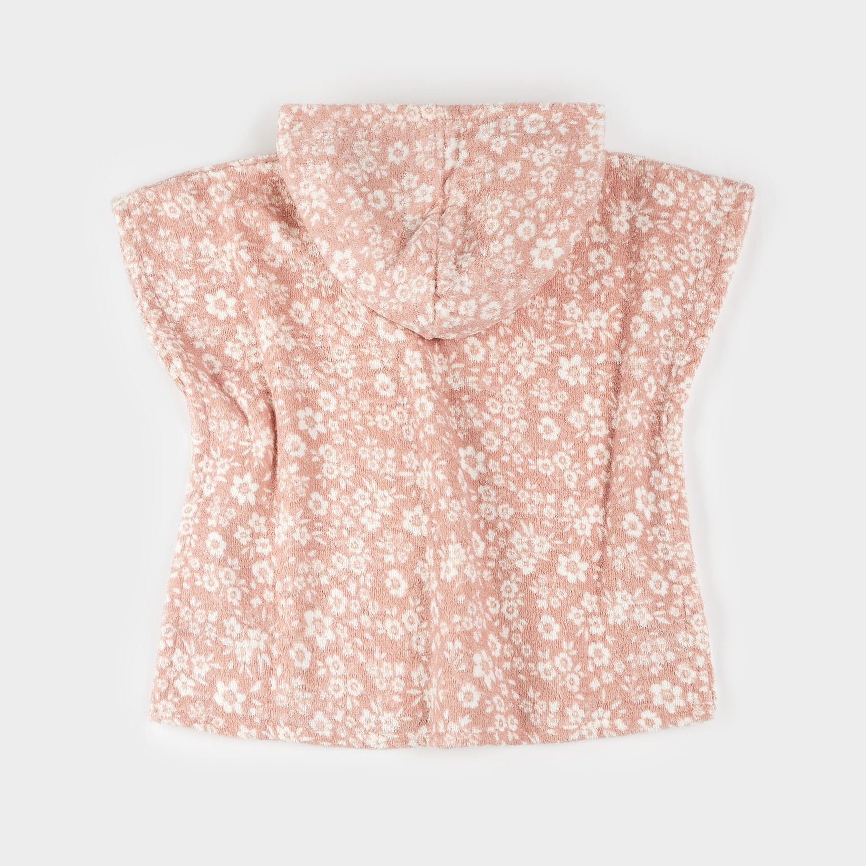Stylish Floral Print Rose Quartz Beach Poncho - Lightweight Cover-Up for Women, Summer Vacation, Poolside Lounging & Beach Getaways
