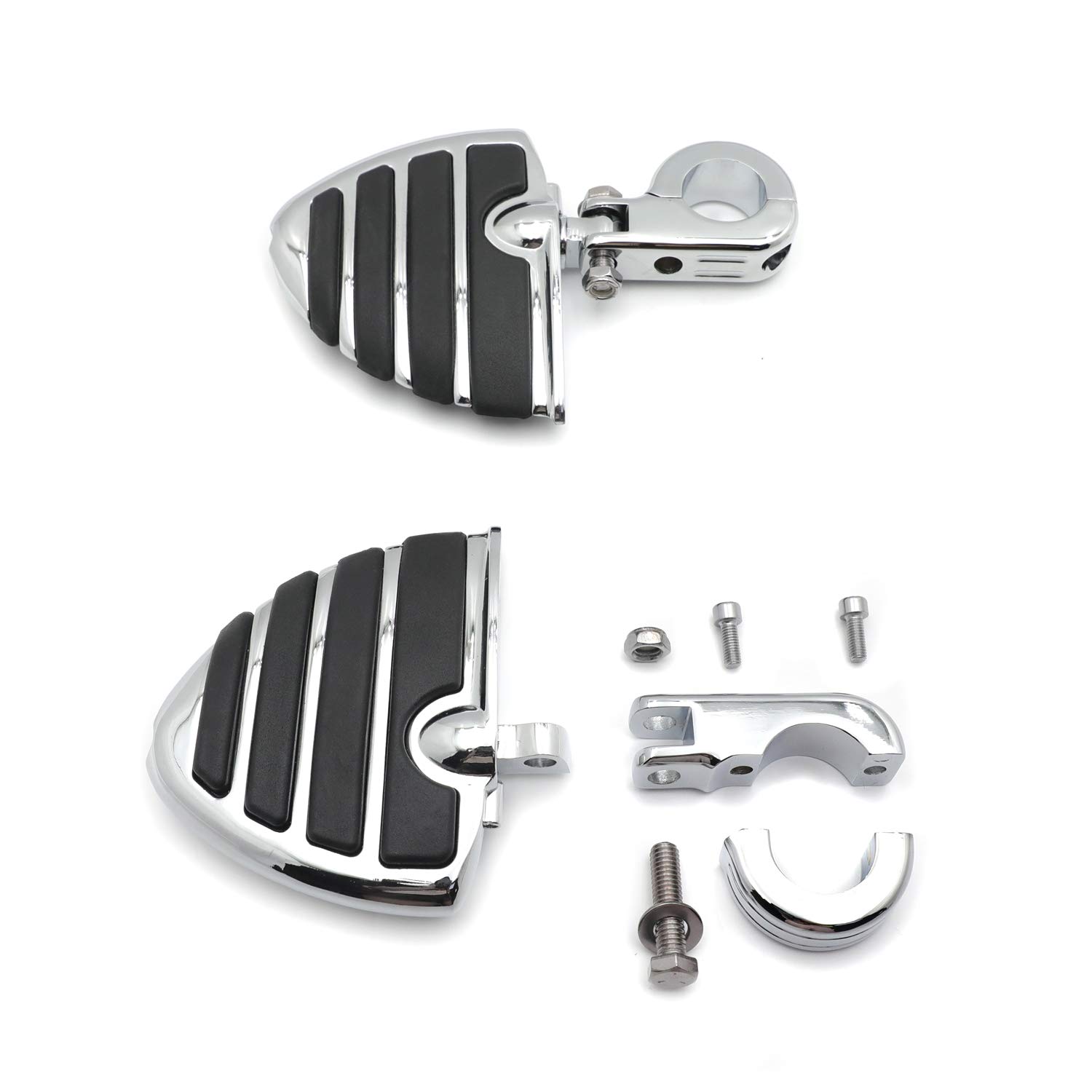 HD Sportster 883 XL1200 1340 Motorcycle Engine Guards with Wing Footpegs & P Clamps - Heavy Duty Crash Protection for Harley Davidson Cruisers (Perfect for Long Rides & Off-Road Adventures)
