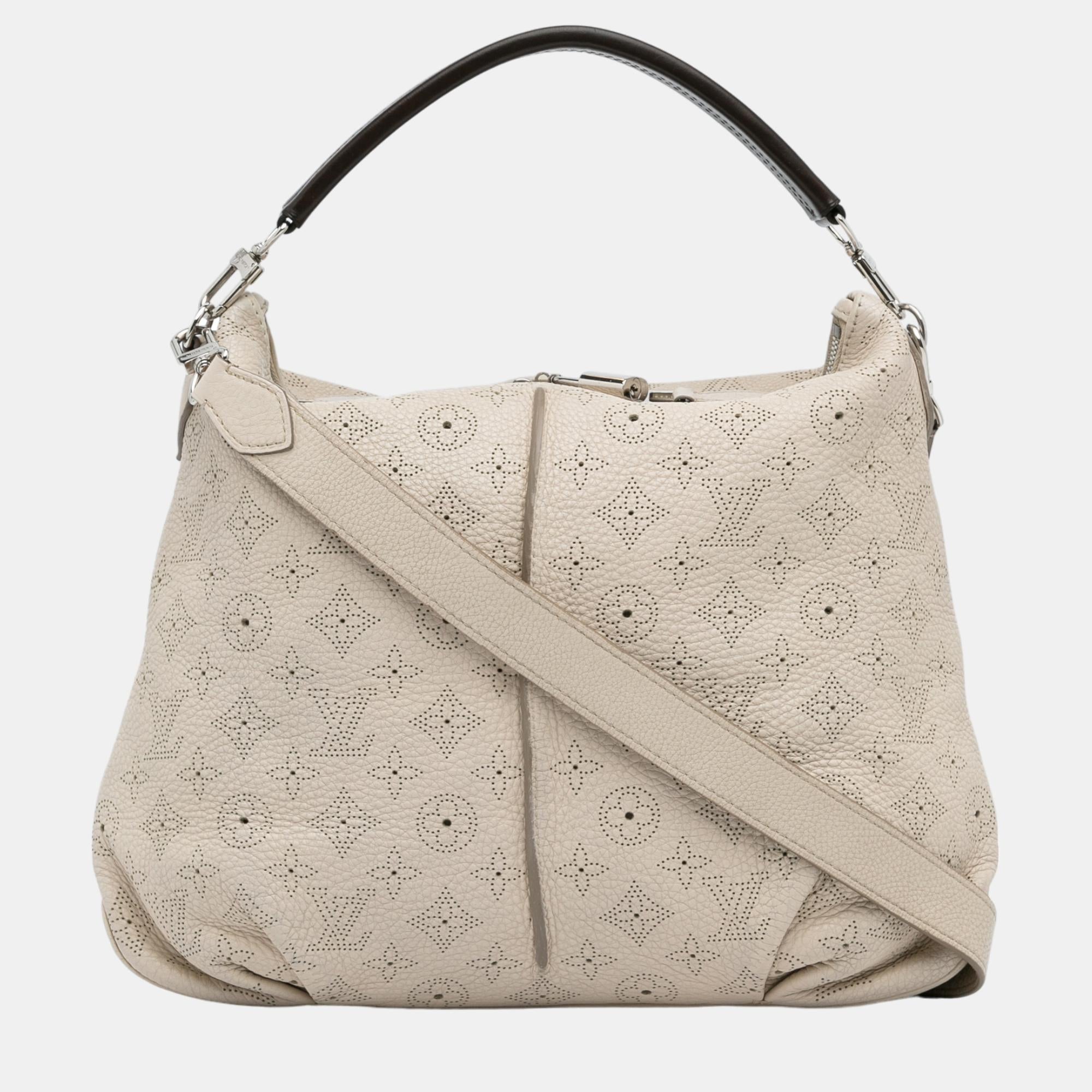 Louis Vuitton Beige Monogram Mahina Selene PM Leather Handbag - Luxury Designer Tote for Women, Perfect for Work, Travel & Everyday Use