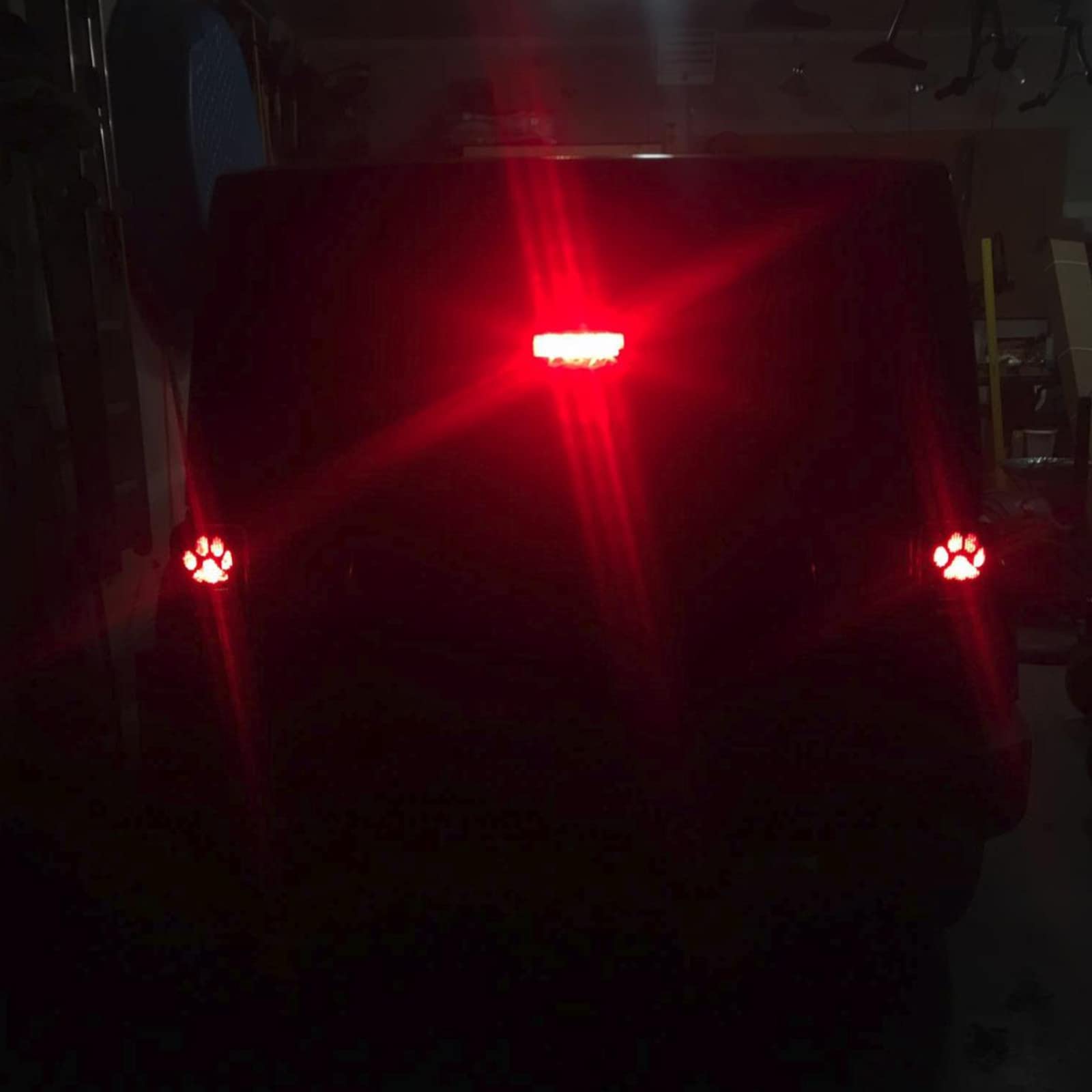 Jeep Wrangler JK & JKU Tail Light Covers - Dog Paw Design Rear Light Protector Guards (1 Pair) for Off-Road & Daily Driving Protection