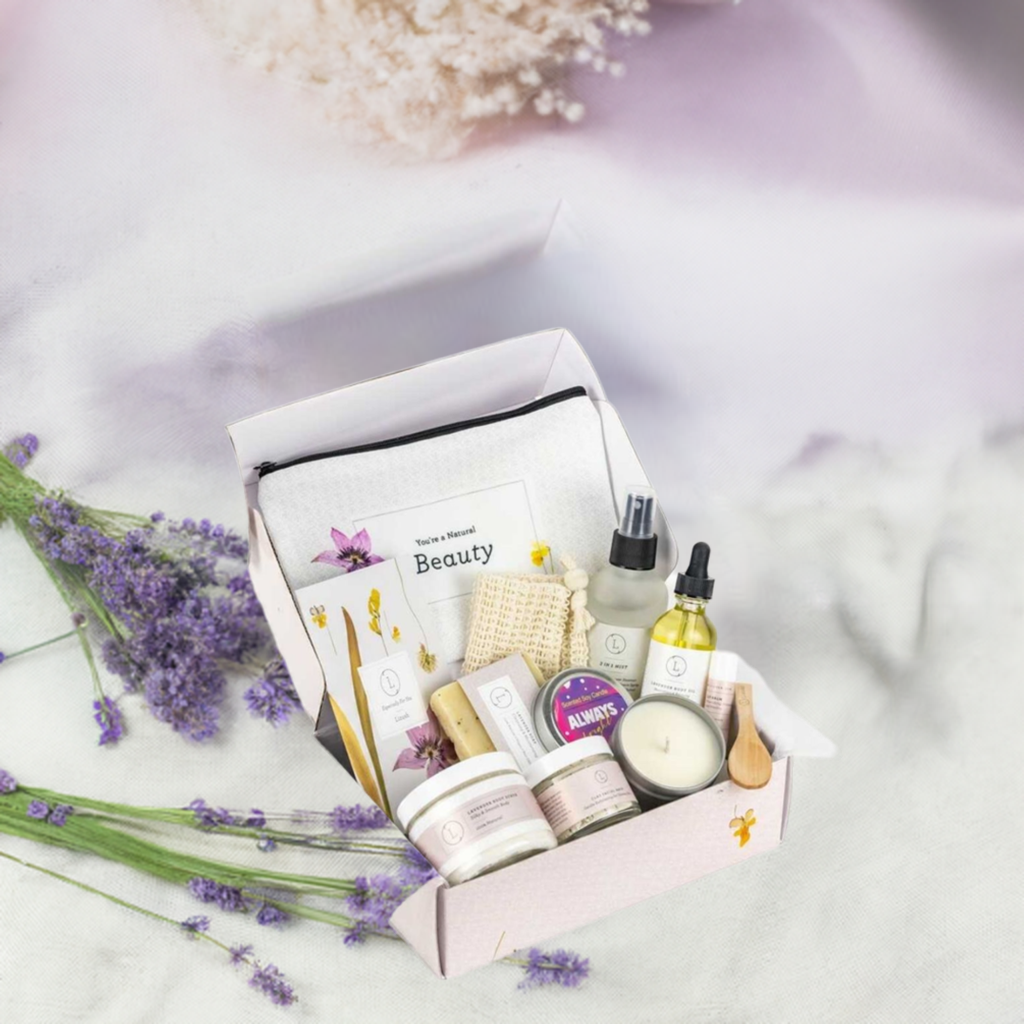 Luxury Spa Gift Box Set - Natural Lavender Bath & Body Relaxation Kit for Women, Friends & Her | Perfect for Birthday, Anniversary, Mother's Day & Self-Care Moments