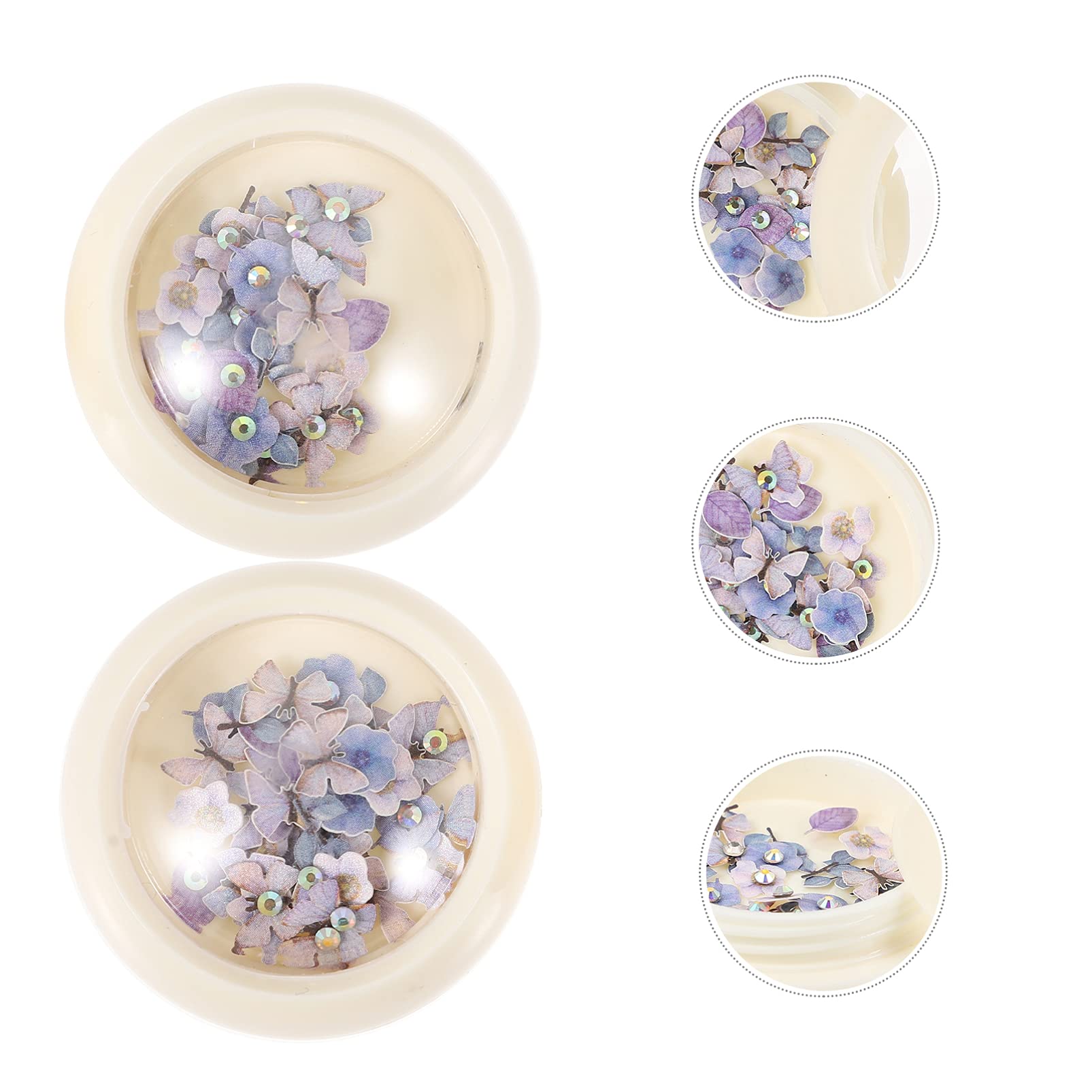 Beaupretty Premium Nail Art Flowers - 2 Box Set of Durable Nail Decorations for Manicure | Perfect for DIY Nail Design, Bridal Nails, and Salon Nail Art