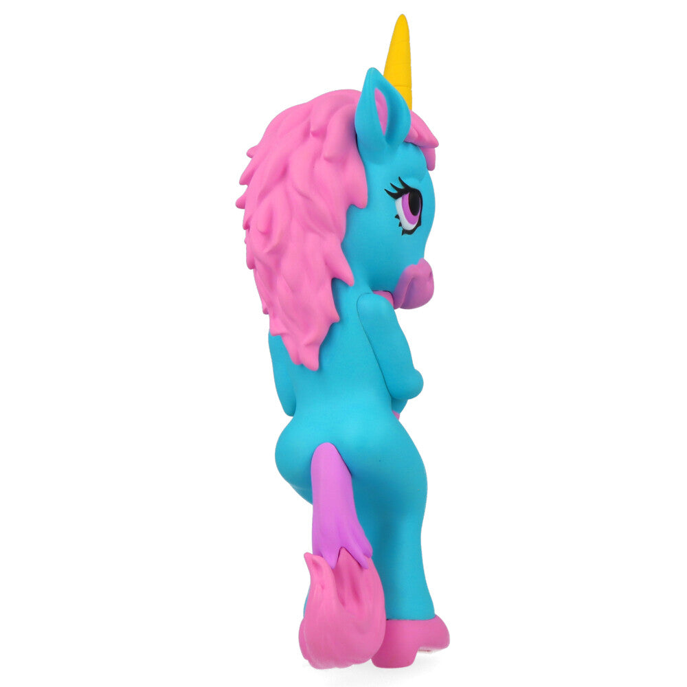 Ron English Forlorn Unicorn Blue Vinyl Art Toy - Collectible Pop Surrealism Figure for Home Decor & Art Display