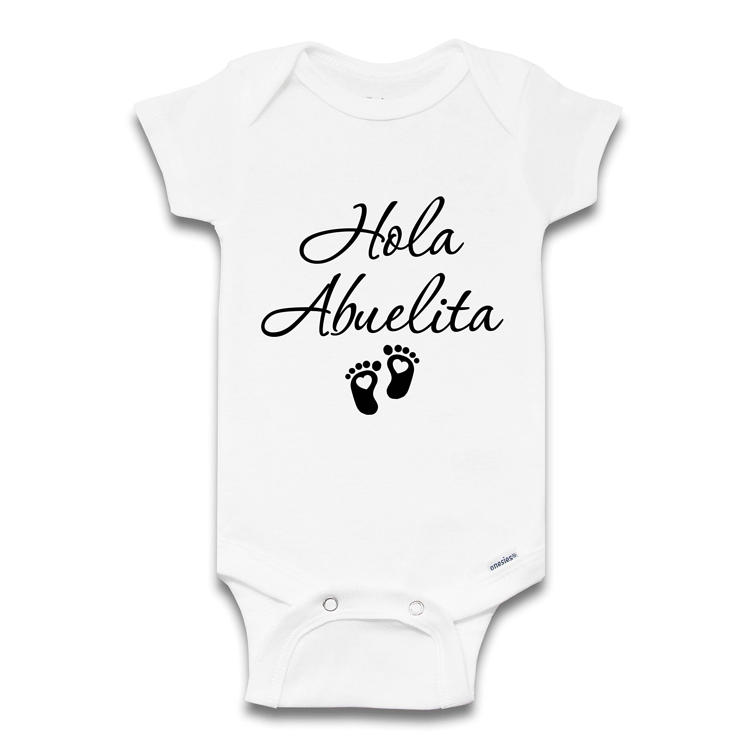 Hola Abuelita Baby Bodysuit - Spanish Pregnancy Announcement Outfit for Grandma - Newborn 0-3 Months - Perfect for Gender Reveal & First Grandchild Photos