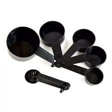 ADBERG 8-Piece Measuring Cups and Spoons Set - Plastic PP Kitchen Measuring Tools for Baking, Cooking - Perfect for Flour, Sugar, Salt - Ideal for Home Bakers & Professional Chefs (Great for Cake Decorating, Meal Prep & Recipe Measurement)