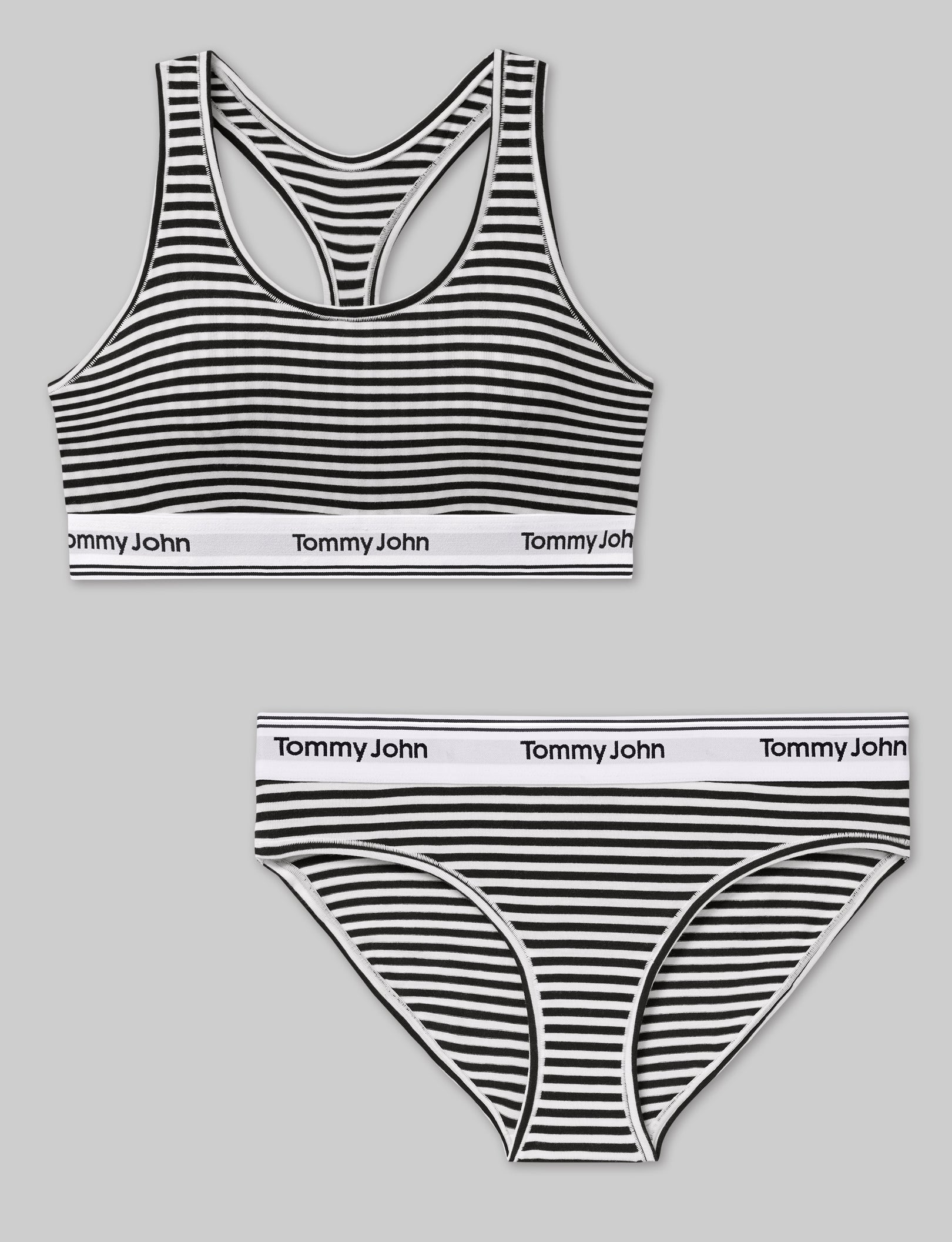 Signature Cotton Scoop Bralette & Bikini Set - Soft Comfortable Lingerie for Women - Perfect for Beach, Pool, Yoga & Lounge Wear