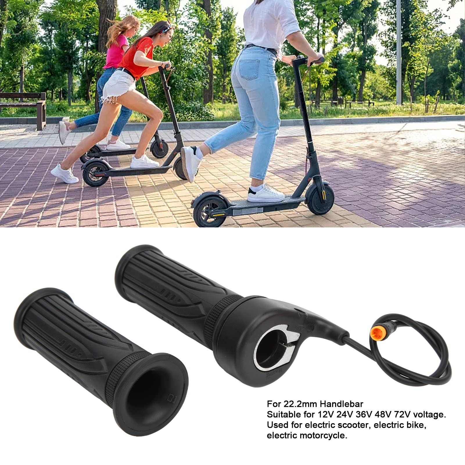 **ANKROYU 1 Pair 20X Electric Bike Throttle – Waterproof Scooter Speed Throttle Handle for 22.2mm Handlebar – Perfect for E-Bike & Scooter Upgrades (Ideal for Commuting, Off-Road & Urban Riding)**