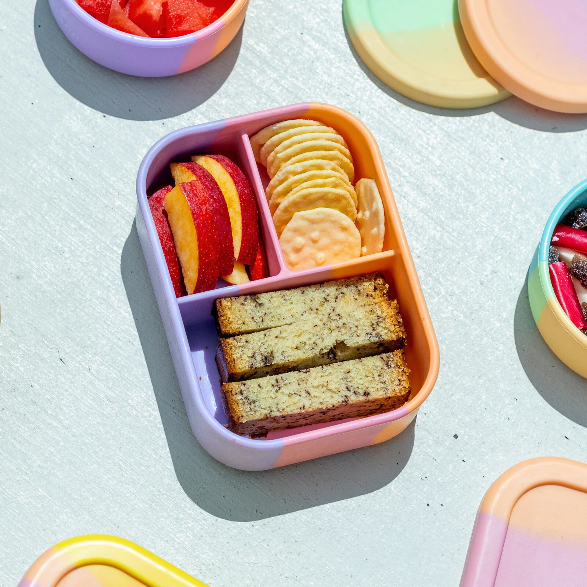 Eco-Friendly Silicone Mini Lunch Box - Reusable, Leak-Proof & BPA-Free Food Container for Kids & Adults - Perfect for School, Office, Picnics & Travel