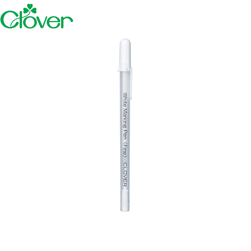 Clover White Marking Pen - Fabric & Quilting Marker for Sewing, Crafting, and DIY Projects - Perfect for Tailoring, Embroidery, and Scrapbooking