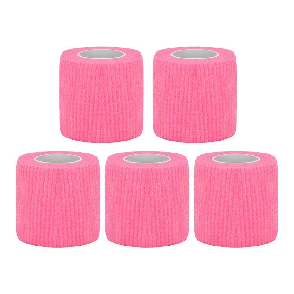 SUPVOX 5Pcs Self-Adhesive Tattoo Grip Wrap - Breathable Tattoo Tape for Tattoo Artists - Perfect for Tattoo Grip, Stencil Transfer & Skin Protection During Tattooing Sessions