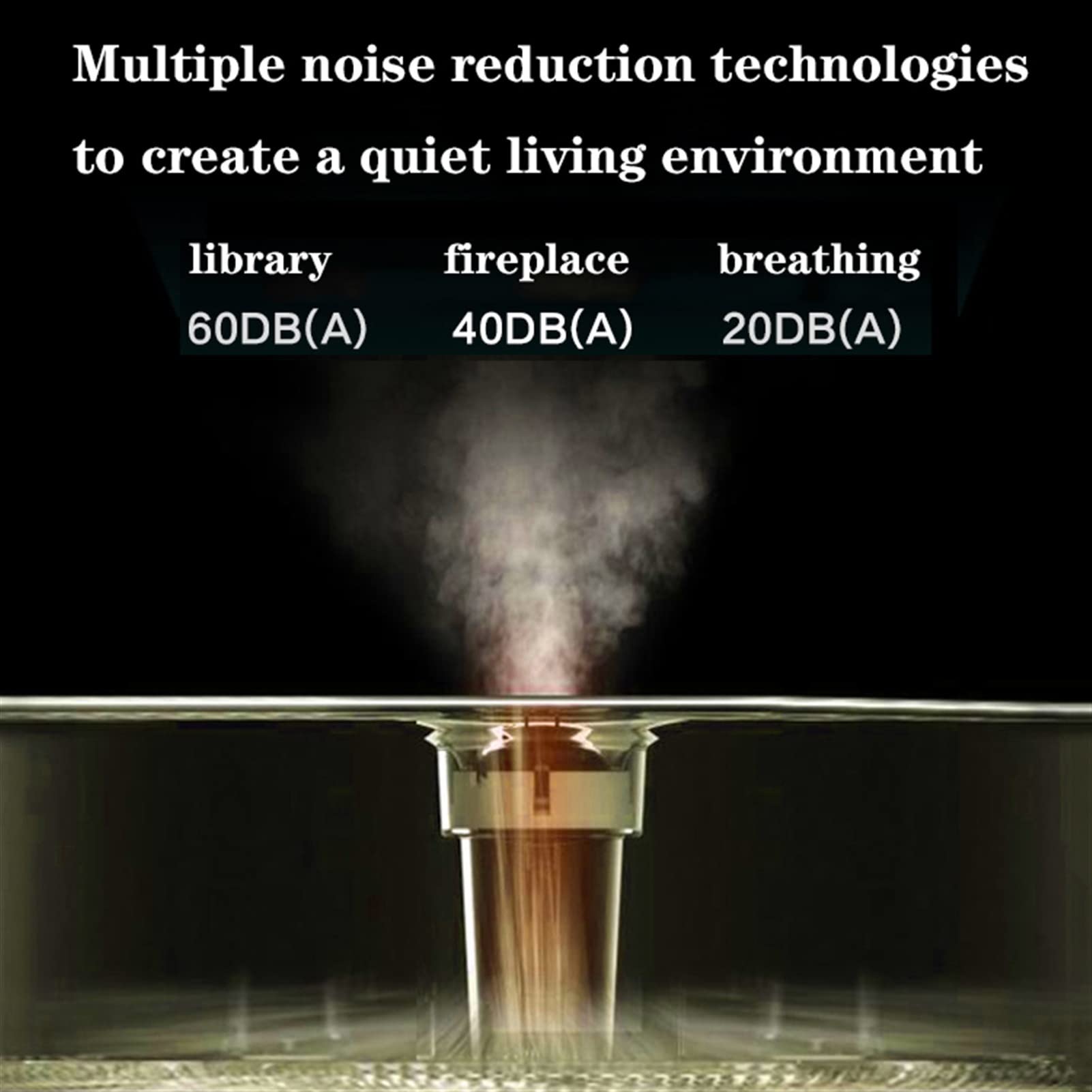Slim Silent Electric Fireplace with Water Vapor - Recessed Mount, Remote Control, Timer & Adjustable Flame Height - Touch Screen Decorative Fireplace for Living Room, Bedroom & Office