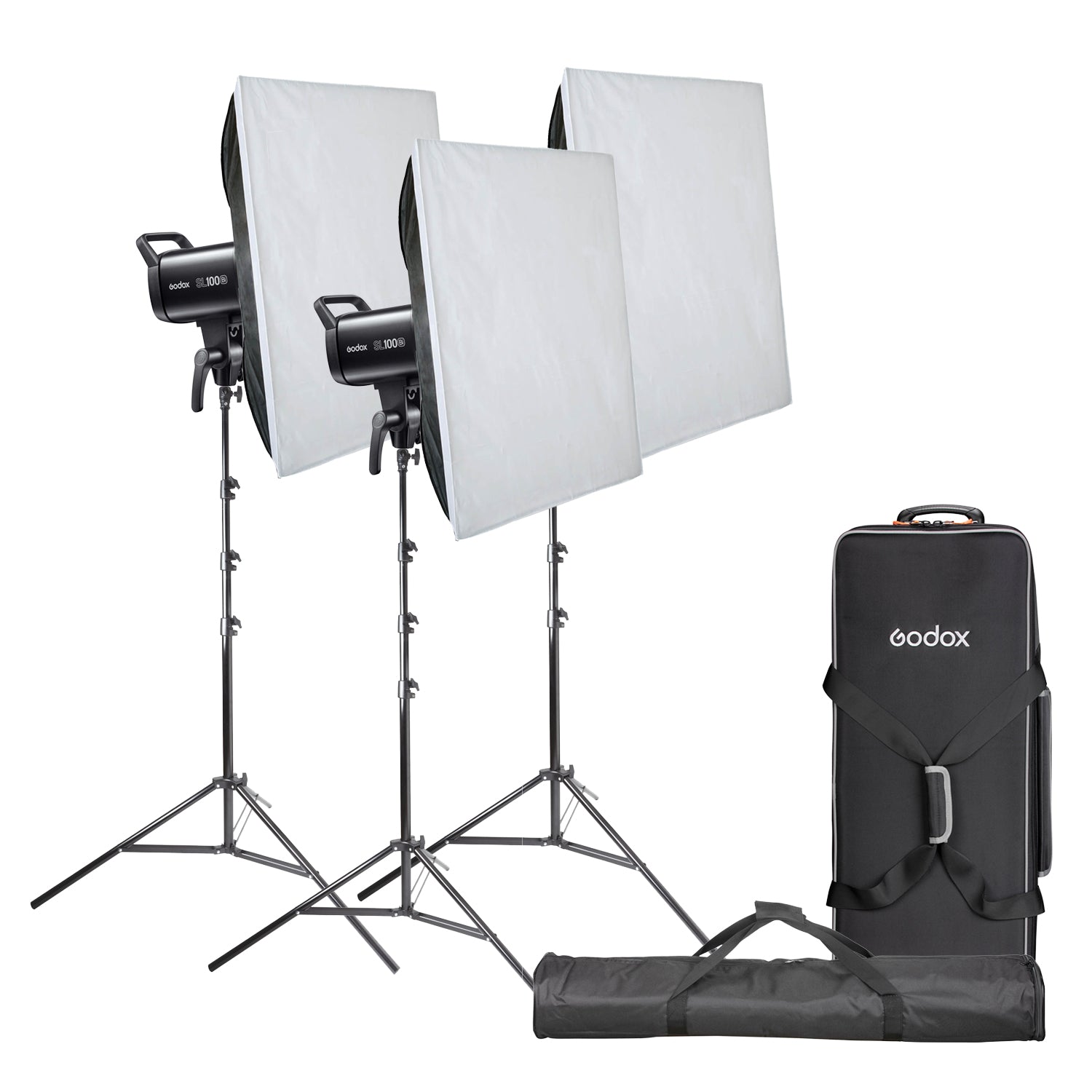 Godox SL100Bi 3-Head LED Softbox Lighting Kit for Photography & Video – Perfect for Studio, YouTube, and Portrait Shoots