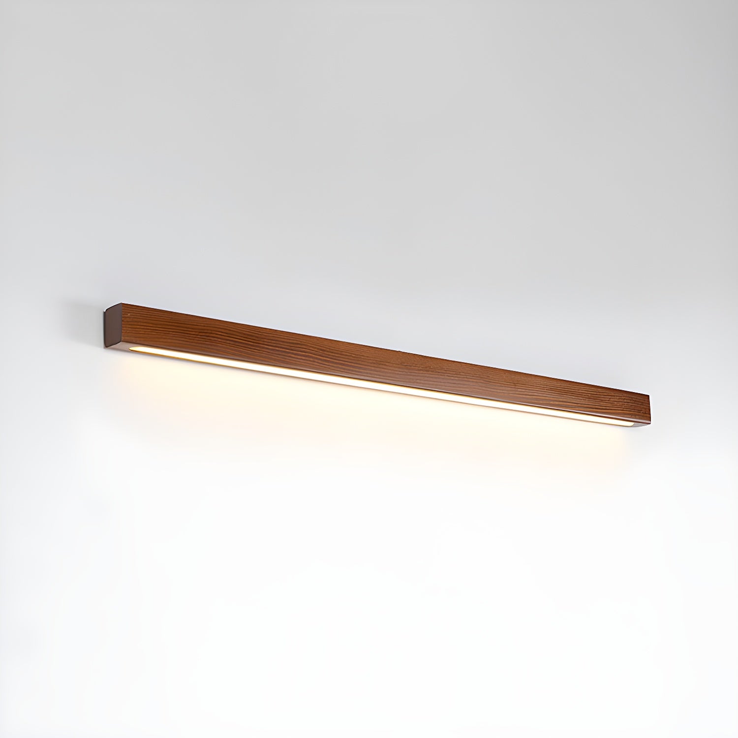 Arlo Linear Wood Wall Light - Modern Wooden LED Wall Sconce for Bedroom, Living Room & Hallway - Warm White Dimmable Lighting Fixture for Home Decor