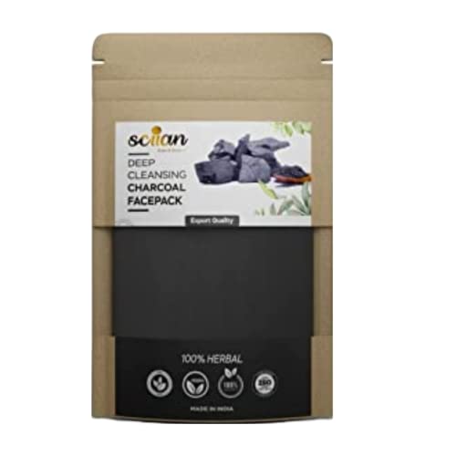 SCIIAN Deep Cleansing Charcoal Face Mask 50g - Exfoliating & Detoxifying Treatment for Women | Removes Dead Skin, Impurities & Brightens Complexion | Ideal for Dry Skin & Glowing Skin Care Routine | Perfect for Daily Use, Spa Days & Skincare Regimens