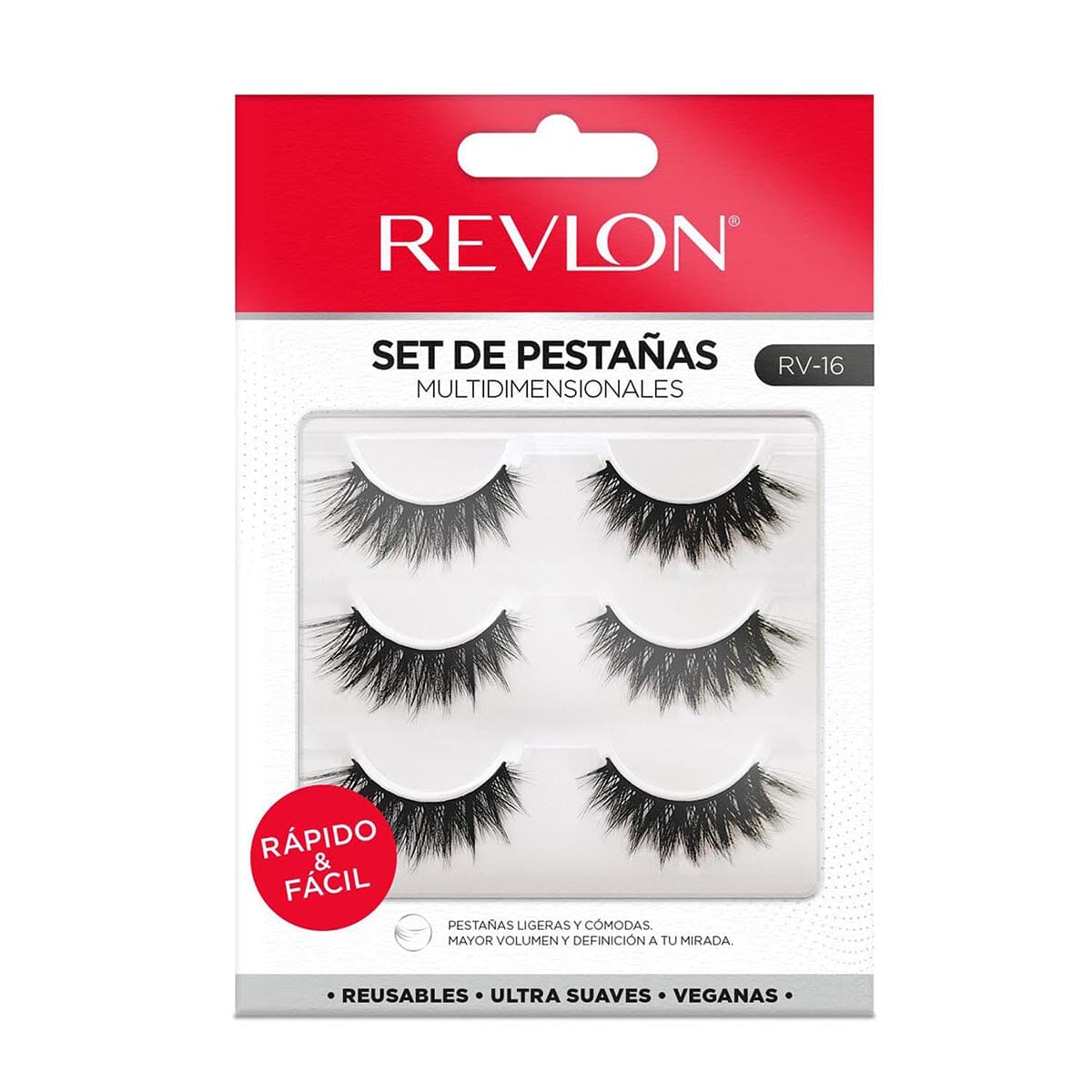 Revlon Eyelashes 3-Pairs Set - Model 4 | Natural Looking False Lashes for Dramatic Volume & Length | Perfect for Parties, Weddings & Special Occasions