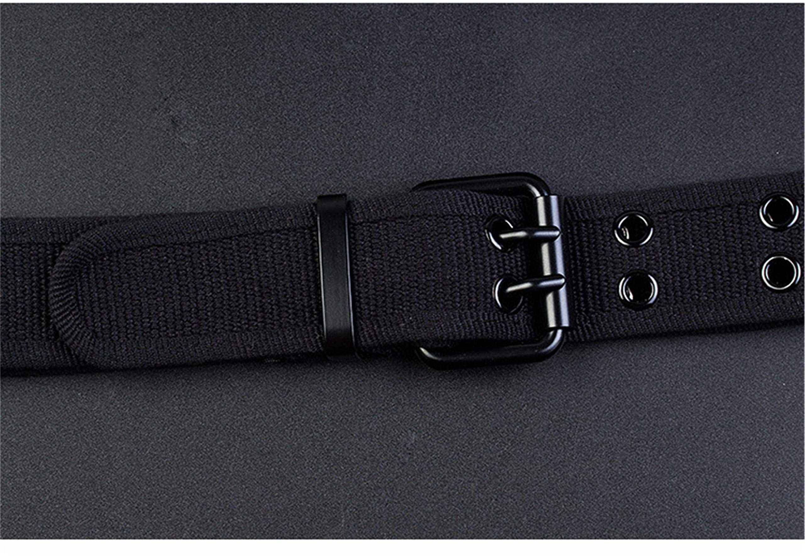 Andongnywell Canvas & Nylon Web Belt for Women & Men - Adjustable Double Hole Buckle Waistband - Perfect for Jeans, Work Pants, and Casual Wear
