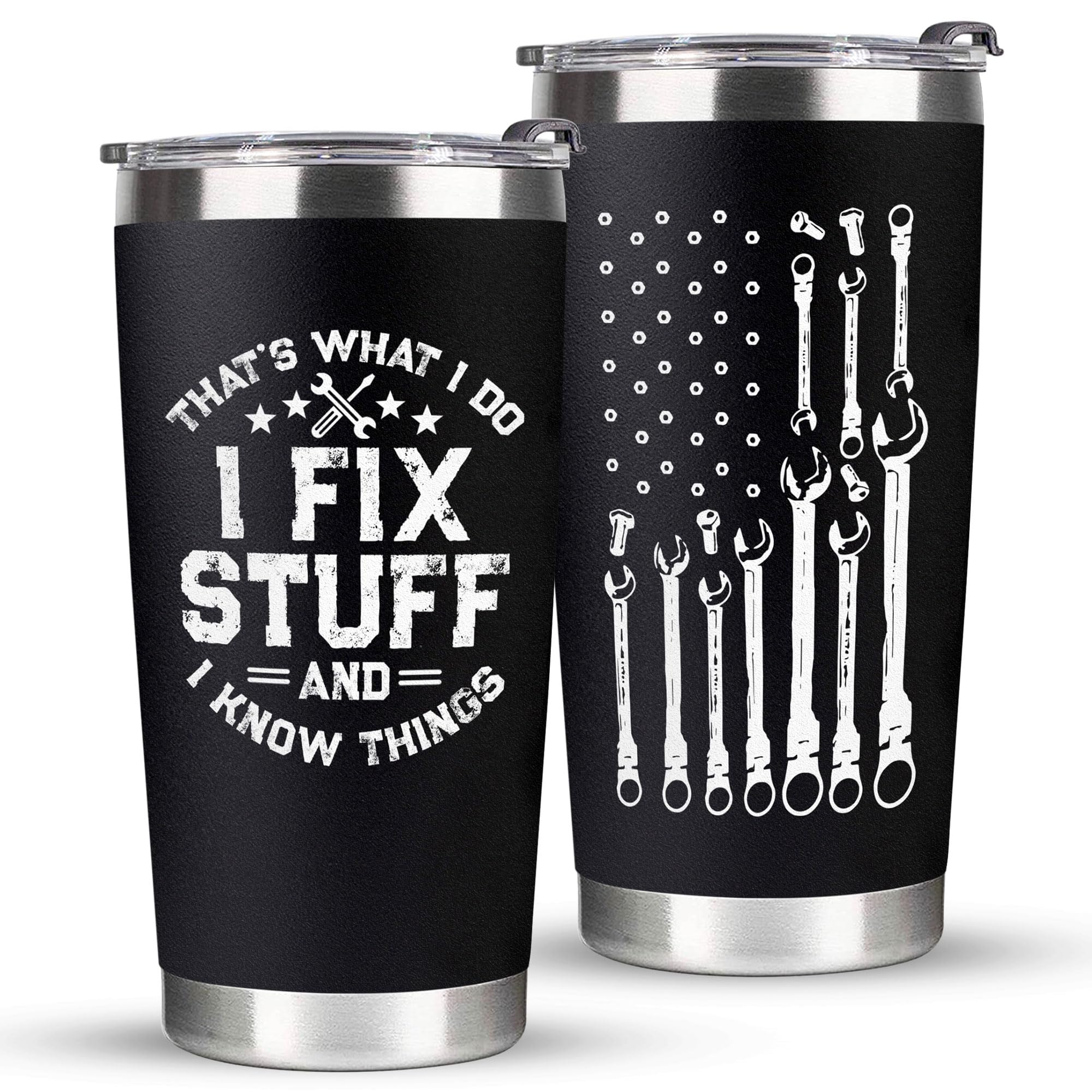 20Oz Insulated Tumbler for Men - Best Father's Day, Birthday & Gag Gift for Dad, Grandpa & Him - Funny & Practical Present - Perfect for Office, Travel & Outdoor Activities