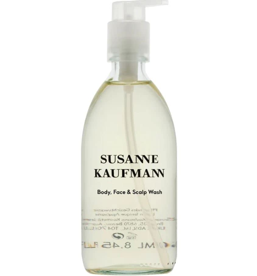 Organic Susanne Kaufmann Body, Face & Scalp Cleanser - Gentle Foaming Wash for Sensitive Skin | Daily Hydrating & Soothing Shower Gel, Facial Cleanser & Scalp Treatment for Men & Women