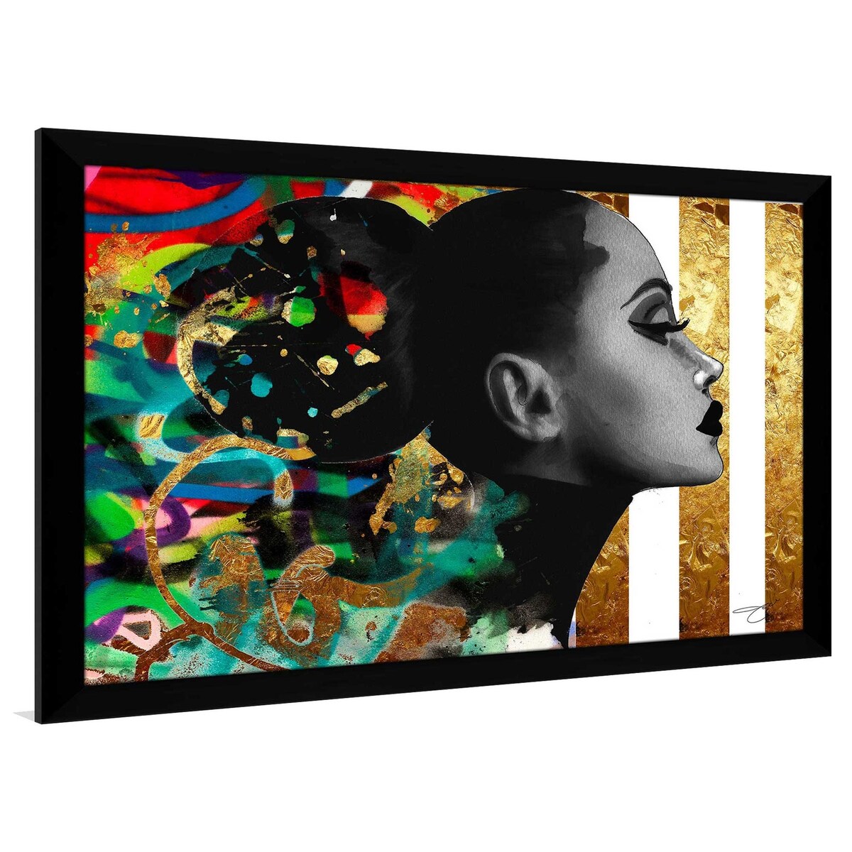 Jodi Print Afrique Model 1 Acrylic Wall Art - Modern African Home Decor for Living Room, Bedroom & Office