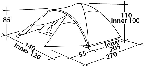 Easy Camp Tents Quasar 200 - Lightweight 2-Person Camping Tent for Hiking & Backpacking | Waterproof & Windproof Outdoor Shelter for Camping Trips, Festivals, and Beach Adventures