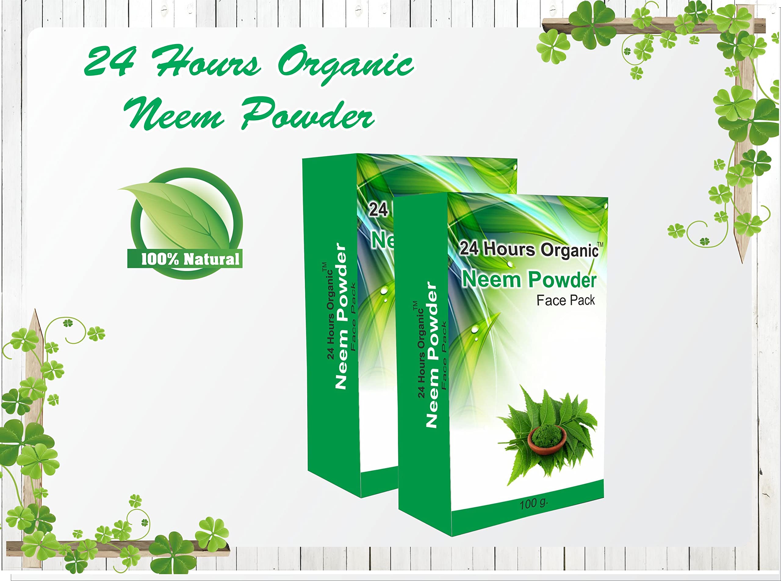 Organic Neem Purifying Face Pack - Skin Toning, Smoothing & Blackhead Removal | Anti-Acne, Oil Control & Tan Removal | 100g for Glowing Skin | Perfect for Daily Skincare & Acne-Prone Skin