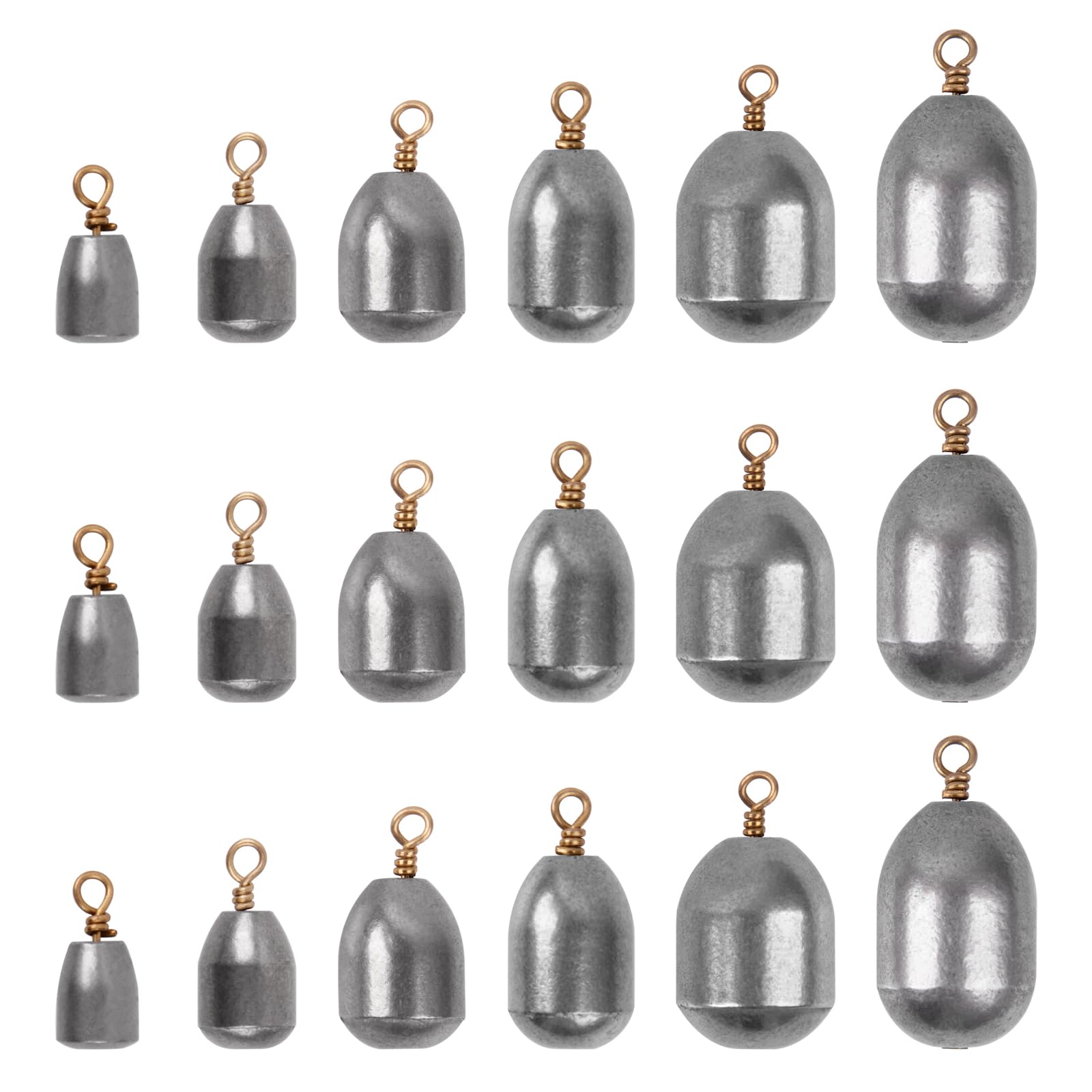 Iron Fishing Weights & Sinkers - Bass, Catfish, Bell Casting Weights for Freshwater & Saltwater Fishing - Perfect for Shore, Boat, and Ice Fishing