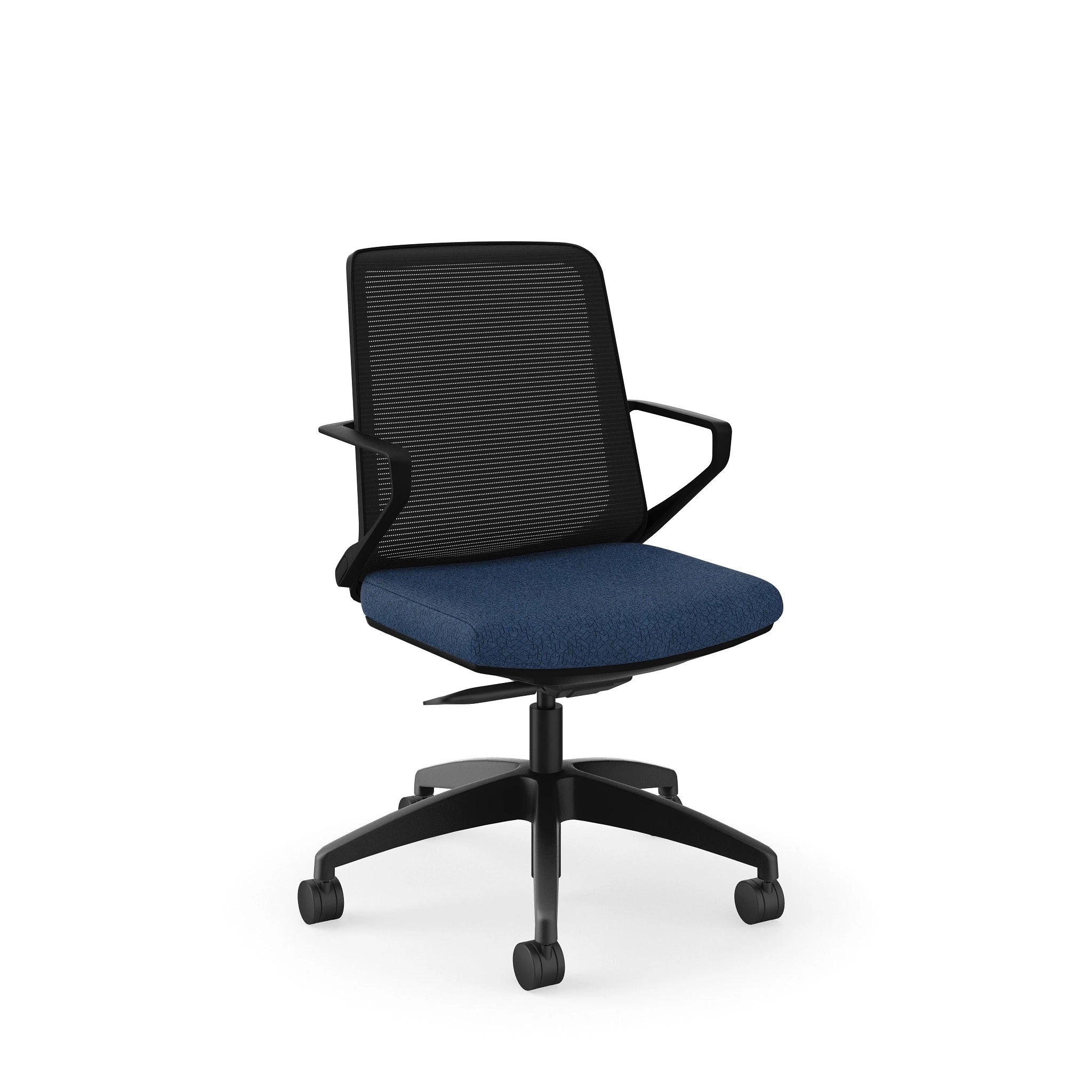 Ergonomic Cliq Office Chair with Synchro Tilt Mechanism - Basalt Fabric & Black Designer Frame for Home Office, Gaming, and Workspace Comfort