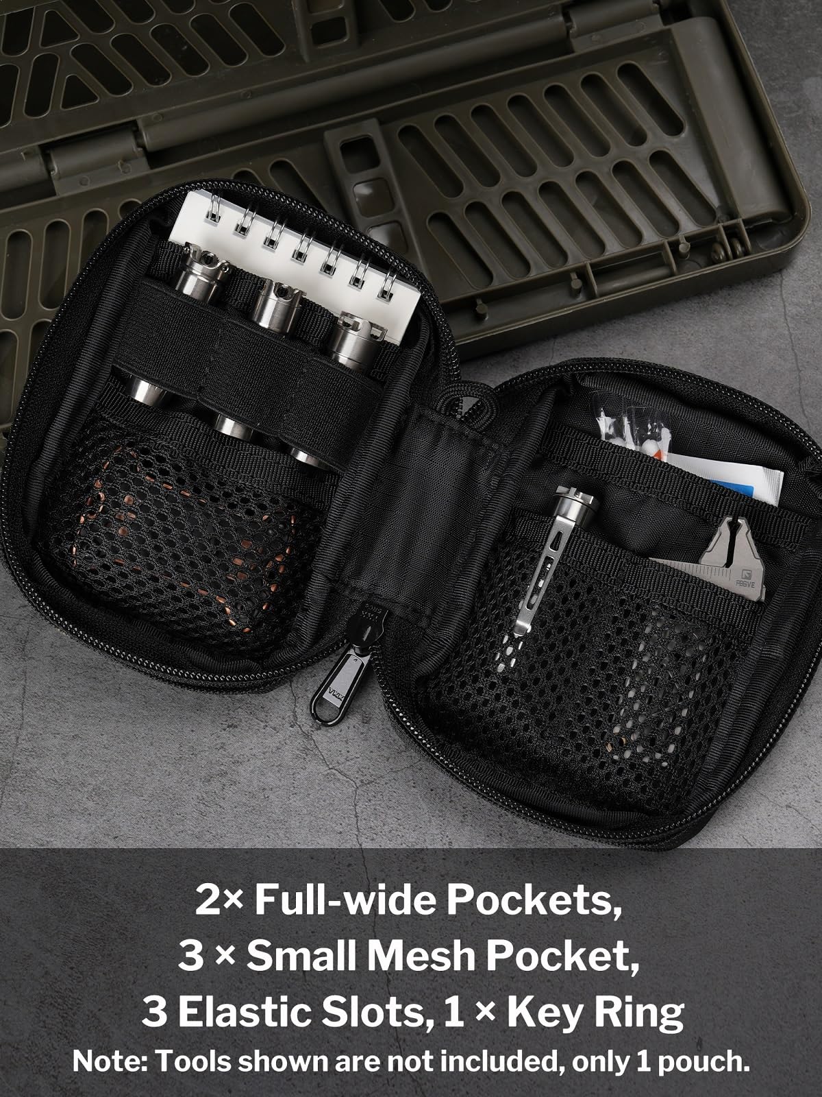 VIPERADE VE31 EDC Pouch - Mini Tactical Organizer Bag with Velcro Fastening for Camping, Hiking, Travel & Bushcraft | Compact Storage for Gear, Tools & Essentials | Perfect for Outdoor Adventures & Everyday Carry (EDC)