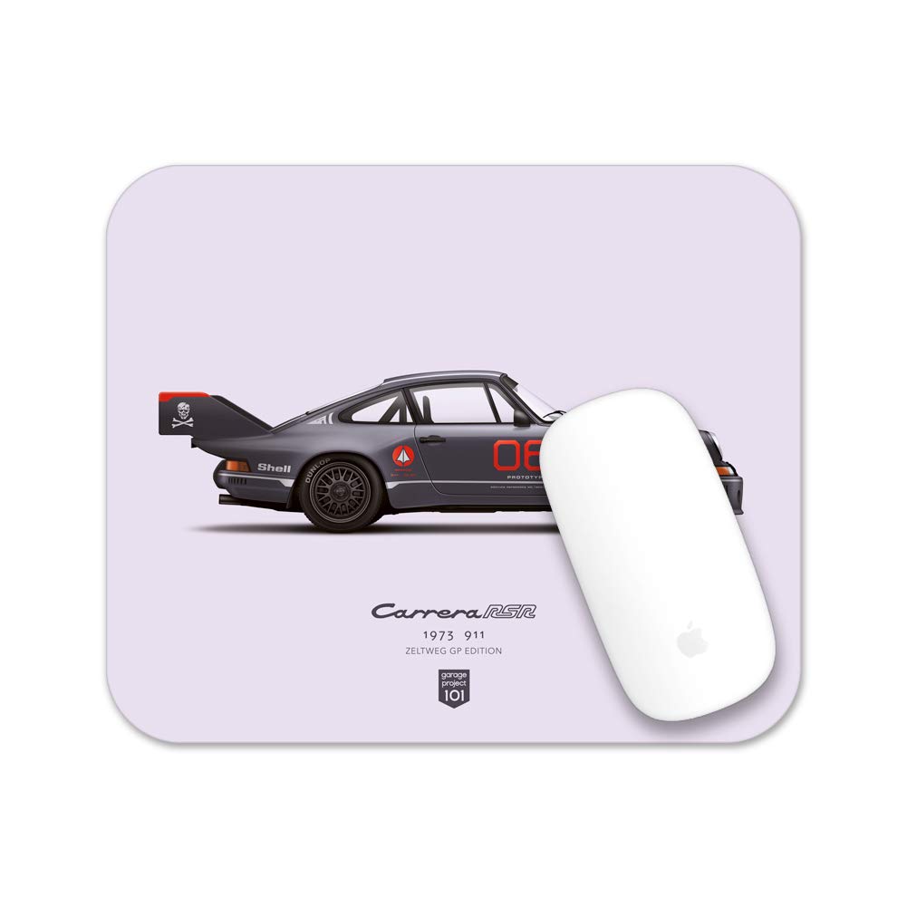 Classic Carrera RSR Zeltweg (GP Edition) Racing Car Illustration Mouse Pad - Perfect for Gaming, Office & Home Use