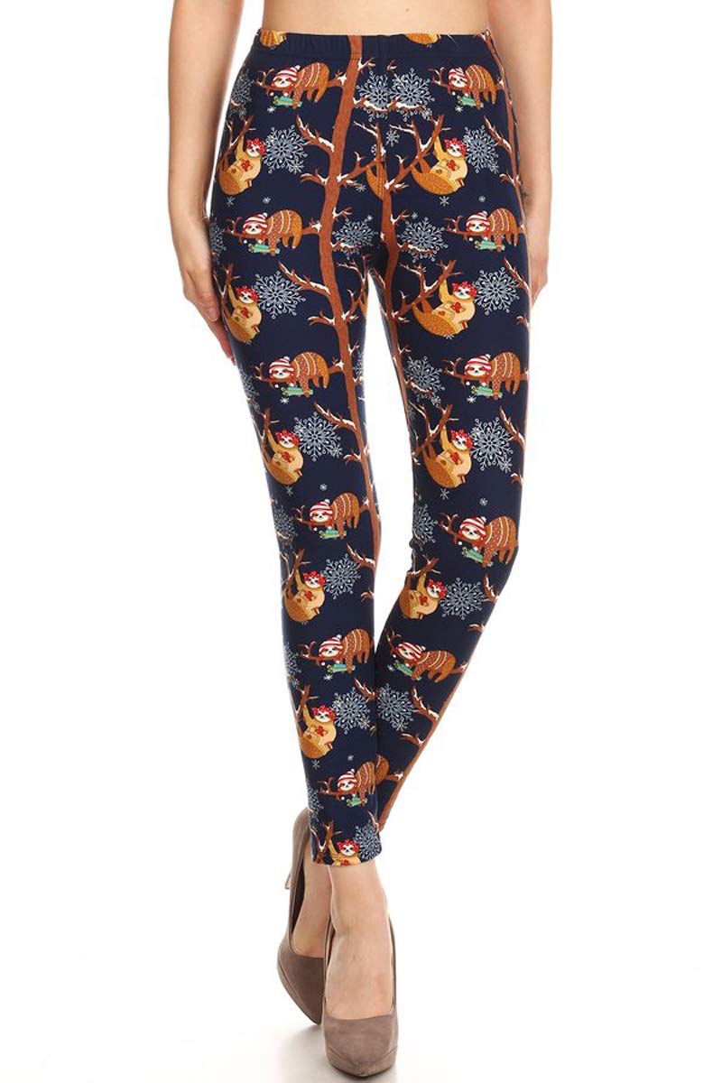 Leggings Depot Women's High Waisted Christmas Holiday Print Leggings - Festive Novelty Yoga Pants for Xmas Party & Winter Workout (Plus Size Available)