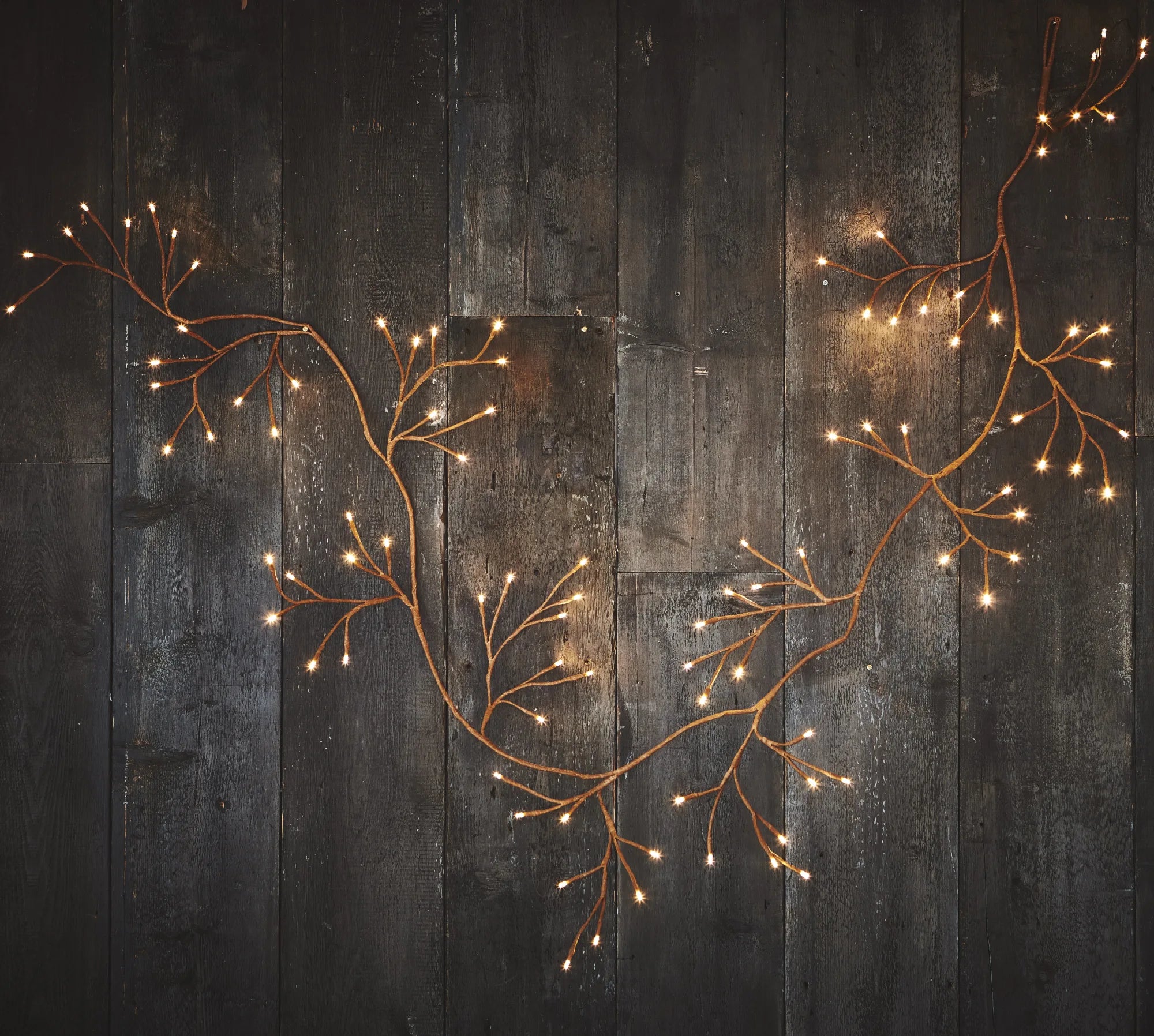 Lumina Solar Ivy Lights - Outdoor Solar Powered String Lights in Brown for Garden, Patio, and Backyard Decor