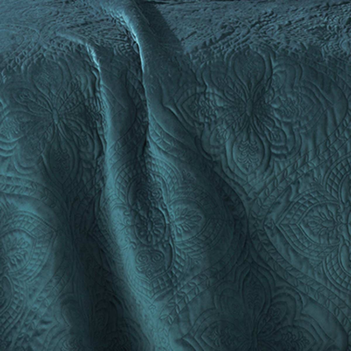 Bianca Dynasty Teal Coverlet Set - Queen & King Size - Luxury Bedding for Master Bedroom or Guest Room