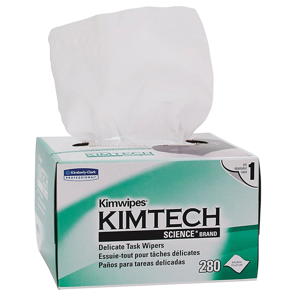 Kimwipes EX-L Delicate Task White 1-Ply Wipes - 280 Wipes per Box (60 Boxes per Case) | Ideal for Laboratory, Electronics & Precision Cleaning