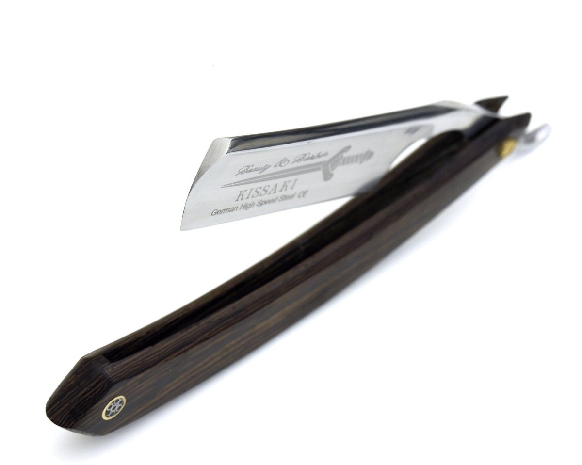 Kissaki Premium Straight Razor with Leather Strop Kit - Professional Shaving & Grooming for Barbers & Home Use