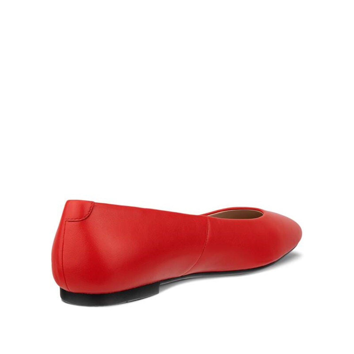 ECCO Women's Margot Ballerina Flats - Comfortable Leather Slip-On Shoes for Women | Scarlet Red | Perfect for Office, Travel & Casual Wear
