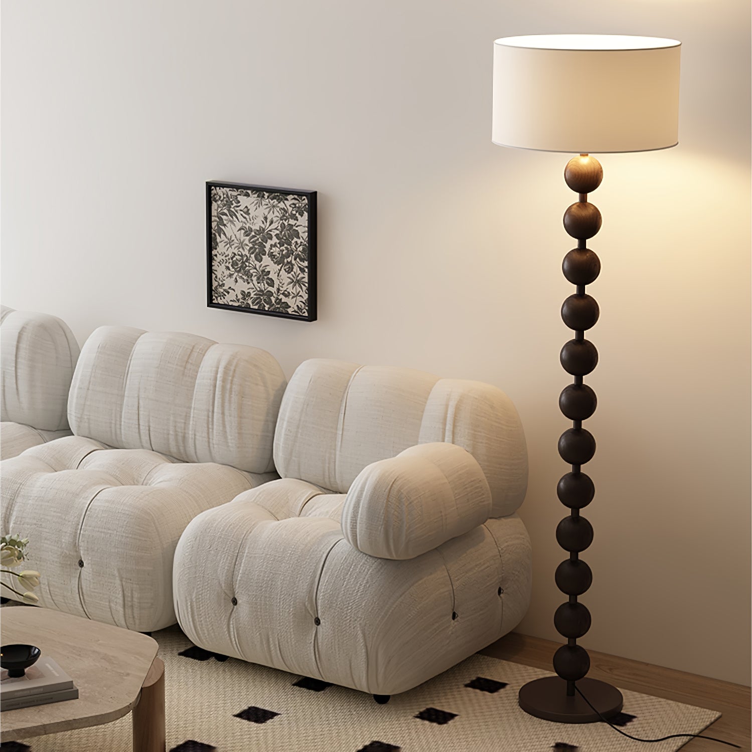 Hugo Barbell Floor Lamp - Modern Industrial Style Adjustable Standing Light for Living Room, Bedroom, or Office - Perfect for Reading, Working, and Ambient Lighting