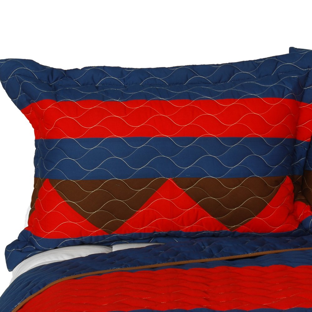 Love Westlife 3-Piece Vermicelli Quilted Patchwork Bedding Set - Full/Queen Size - Cozy & Stylish for Bedroom Decor
