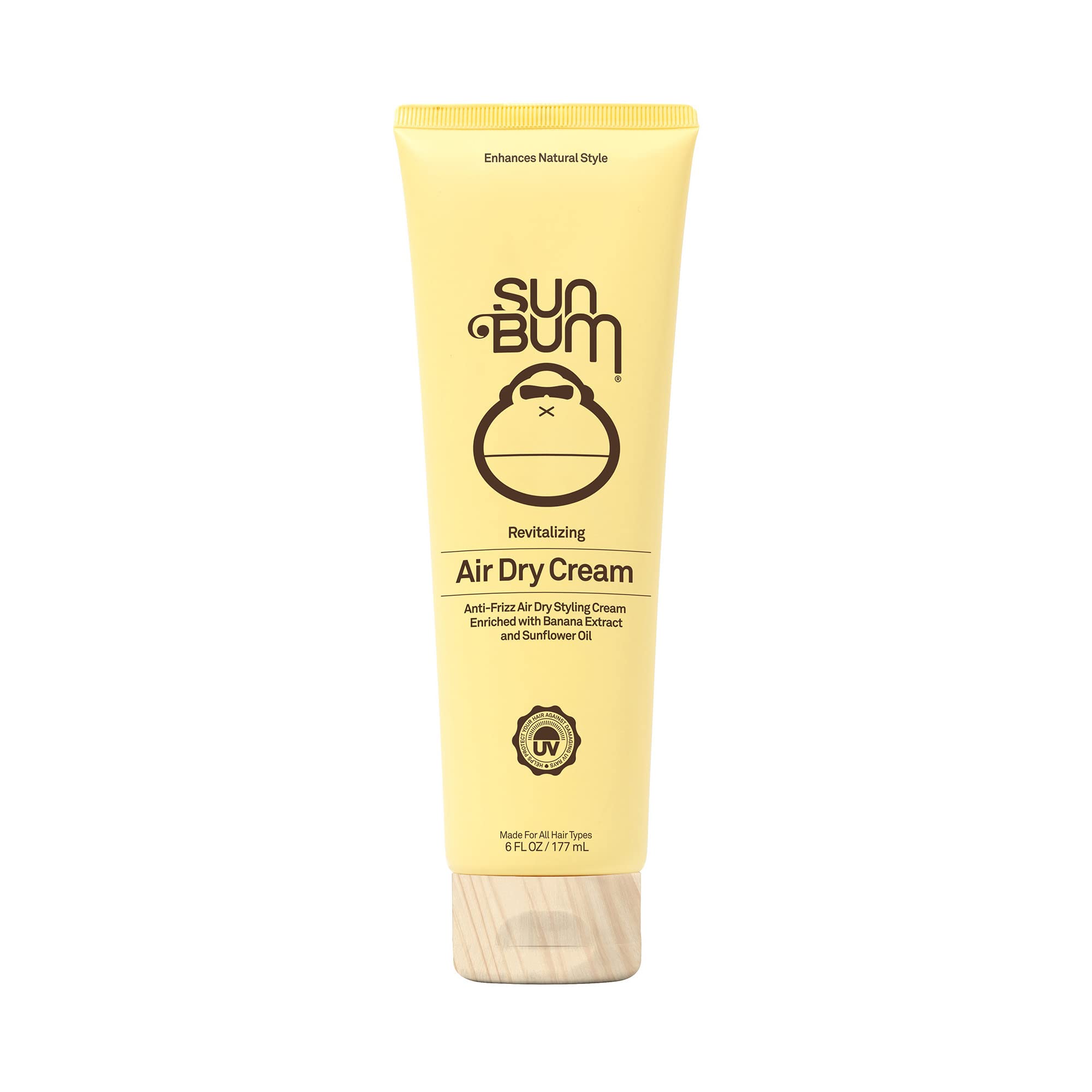 Sun Bum Revitalizing Air Dry Cream - Lightweight Leave-In Conditioner for Frizz Control & Shine - Perfect for Beach Waves, Pool Days & Summer Hair Care