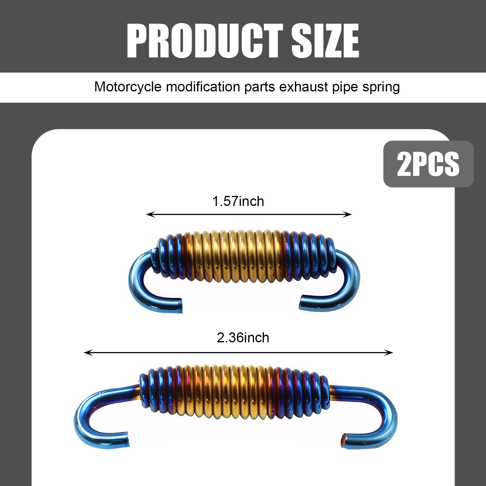 Stainless Steel Exhaust Pipe Spring Hook for Motorcycles, Scooters, ATVs - Durable Fastener for Muffler Repair