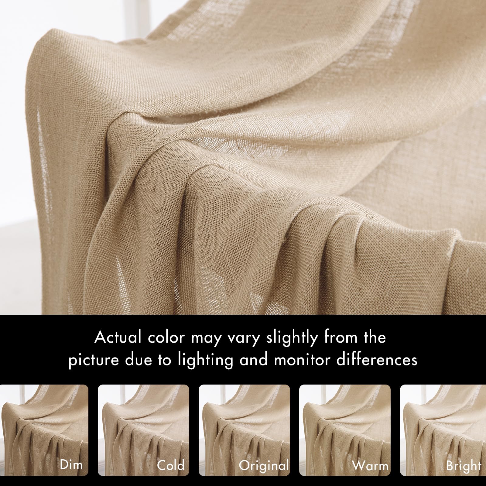 MIULEE 24 Inch Cafe Curtains - Farmhouse Style Semi-Sheer Linen Tier Curtains for Small Windows (2 Panels, W26