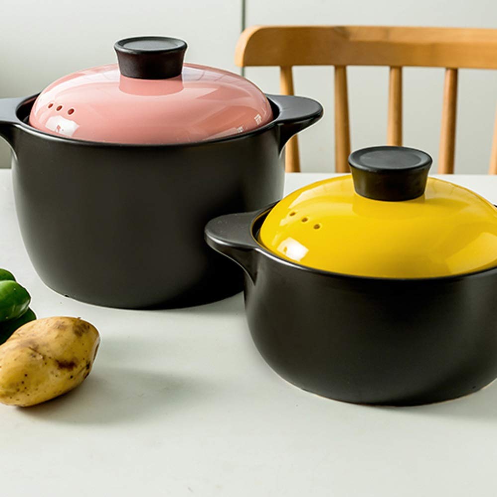 Premium Ceramic Casserole Dish - Oven & Stovetop Safe, Heat-Resistant Kitchen Cookware for Stews, Soups & Baking (Color A) - Perfect for Family Dinners, Holiday Meals & Slow Cooking