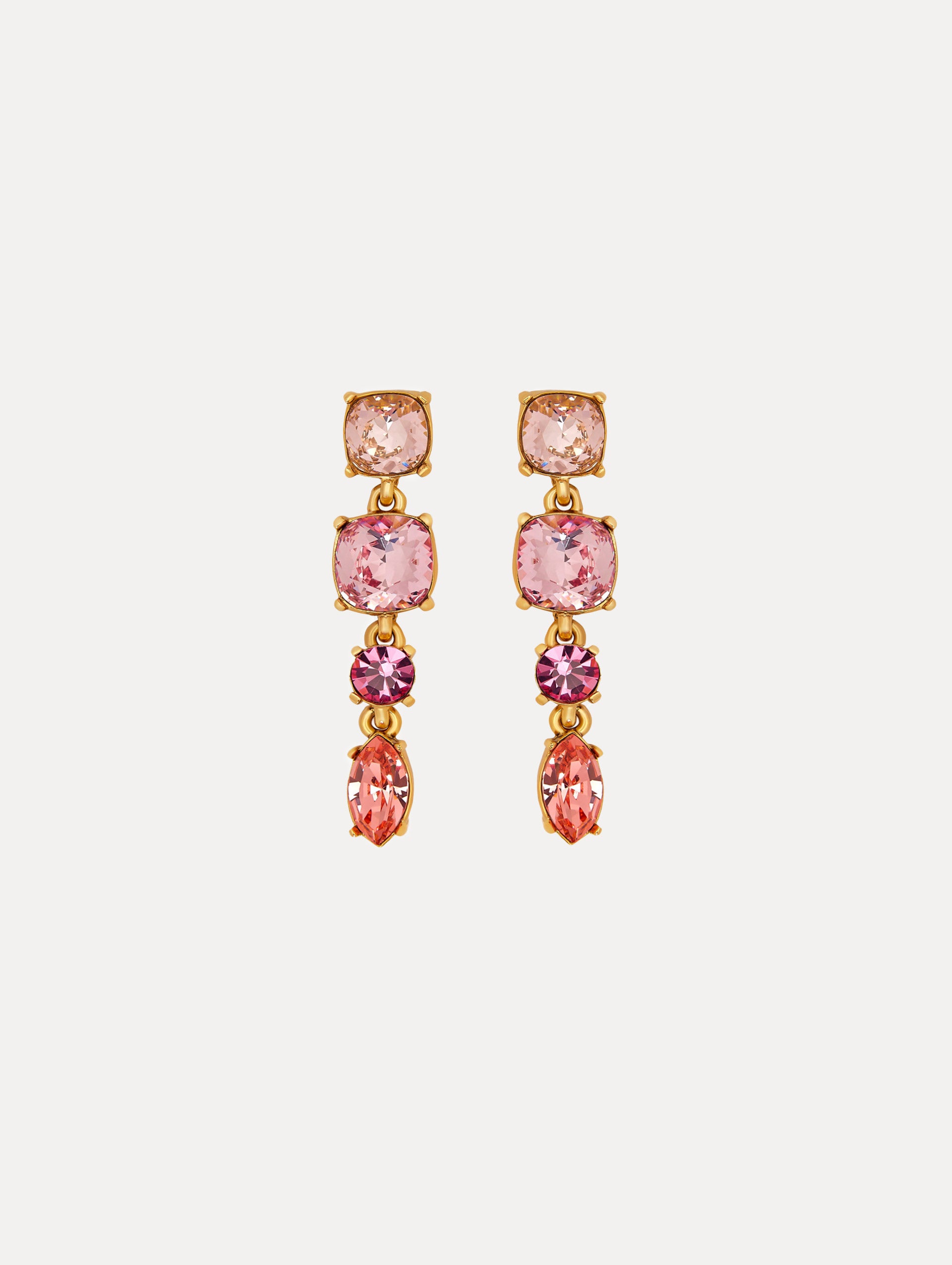 4-Tier Drop Earrings for Women - Elegant Layered Dangle Earrings for Parties, Weddings & Everyday Wear | Gold & Silver Fashion Jewelry
