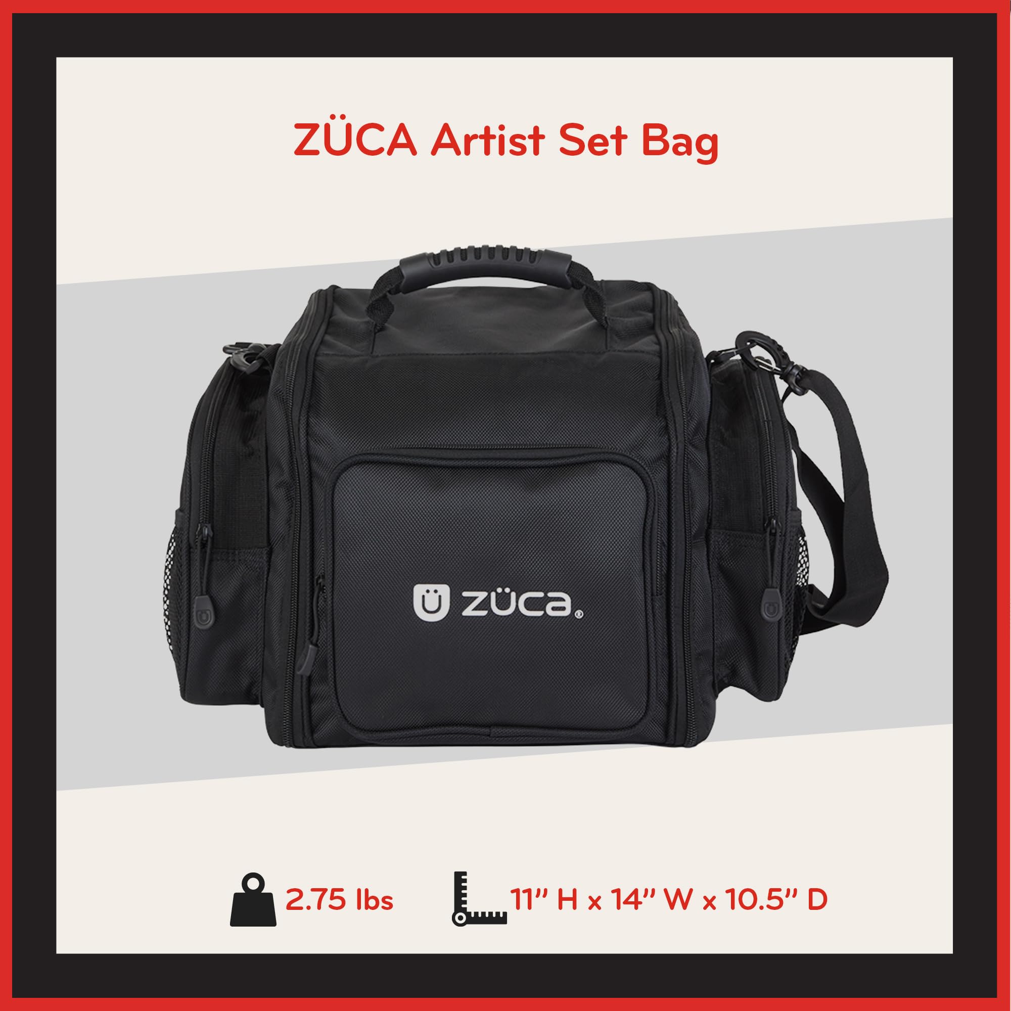 ZUCA Artist Set Bag - Black | Professional Art Supply Storage for Artists & Students | Perfect for Travel, School & Studio Use