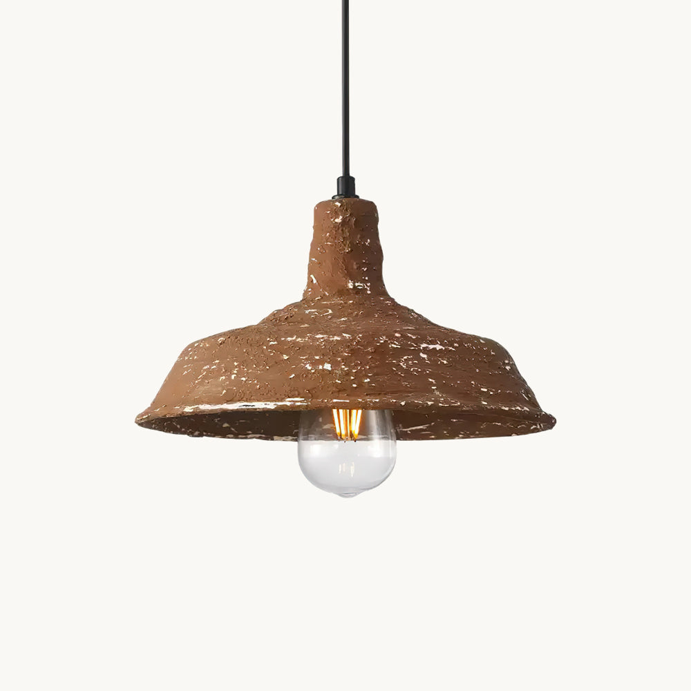 Handmade Ceramic Bell Pendant Light - Vintage Boho Hanging Lamp for Kitchen, Dining Room & Bedroom Decor