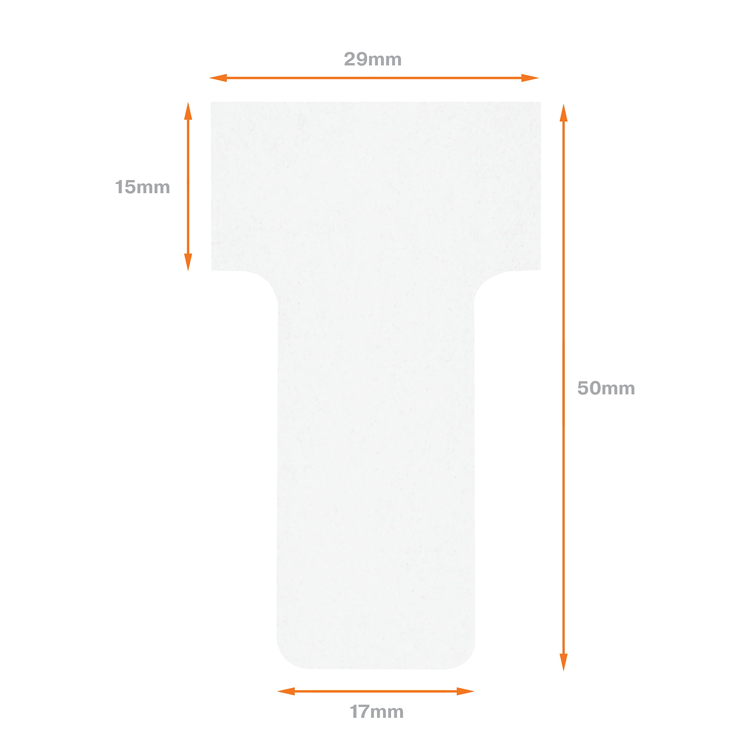 A110 White T-Cards Size 1 (100 Pack) - Perfect for Office Filing, Indexing, and Document Organization