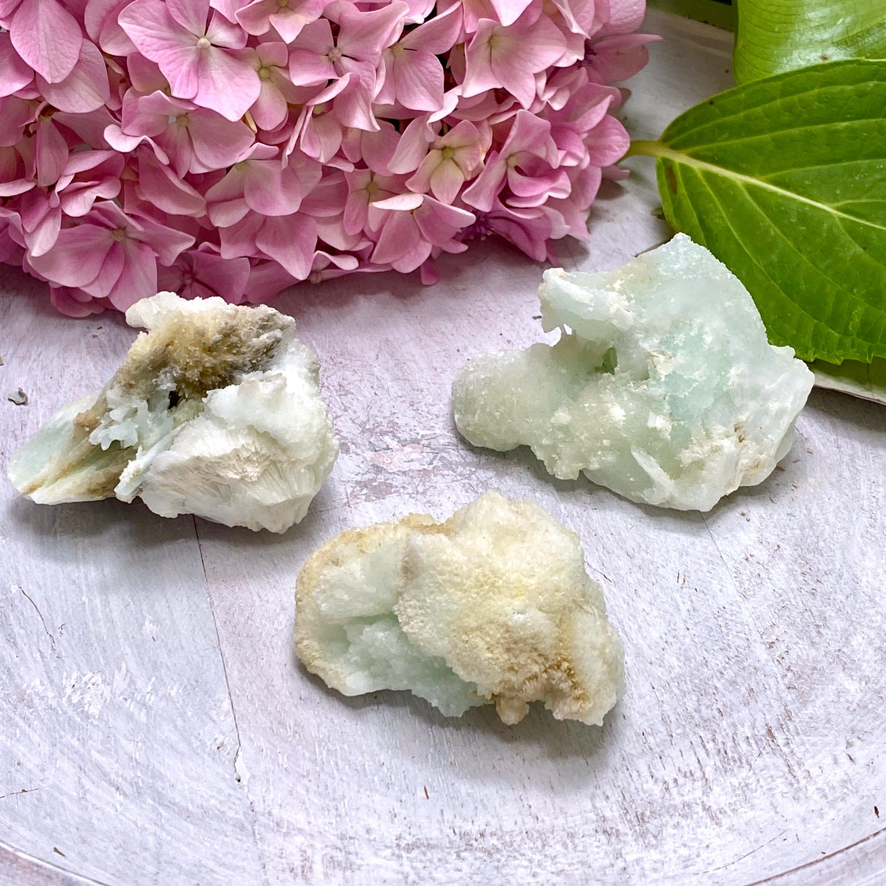 Natural Blue Aragonite Crystal Specimen - 1lb Bulk Mineral Collection for Healing, Meditation & Home Decor | Healing Crystals for Reiki, Chakra Balancing & Spiritual Growth