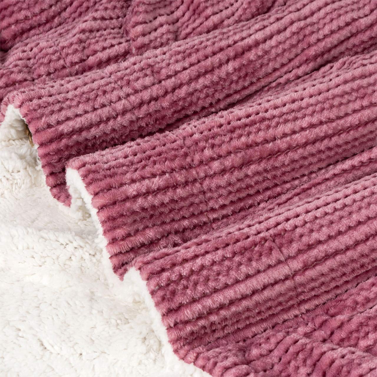 Luxury Sherpa Fleece Throw Blanket 52x70 - Ultra Soft & Warm for Home Decor