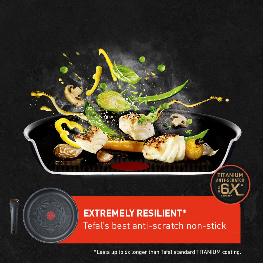 Tefal Ingenio Unlimited Induction Non Stick 13-Piece Cookware Set - Premium Stainless Steel Pots and Pans for Gas & Electric Stovetops - Perfect for Frying, Boiling & Everyday Cooking