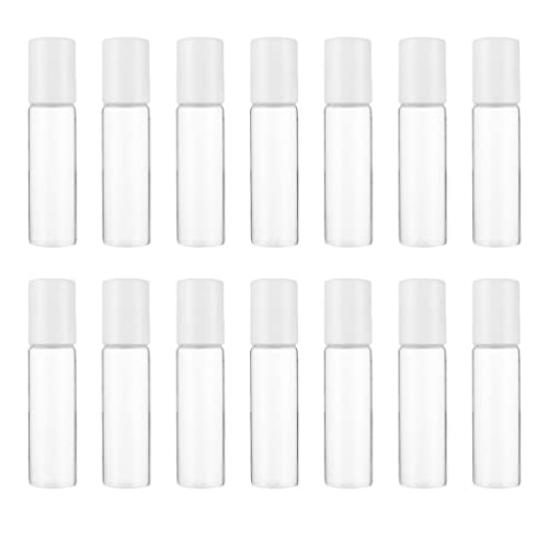 FOMIYES 15 Pack Refillable Glass Roller Bottles for Essential Oils, Aromatherapy, Perfume & DIY Cosmetics - Travel Size Leak-Proof Roll-On Containers for Skincare, Massage & On-the-Go Use