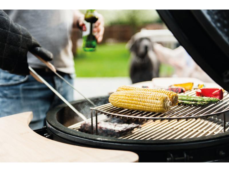 BergHOFF Stainless Steel Grill Expander for BBQ - 21 Inch Heavy Duty Cooking Grid for Outdoor Grilling, Camping & Backyard Parties